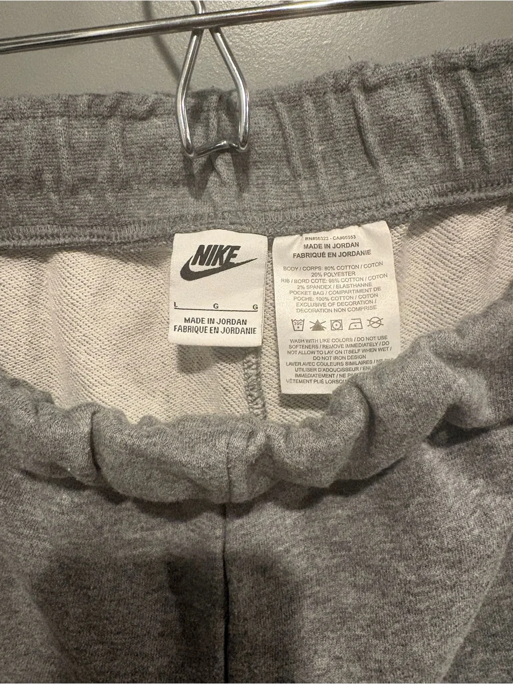 Nike Light Gray Girls' Fleece Athletic Shorts